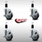 Service Caster 4'' SS Thermoplastic Rubber Swivel 1-3/8'' Expanding Stem Caster Set with Brake, 4PK SCC-SSEX20S414-TPRB-TLB-138-4 - alternate 4